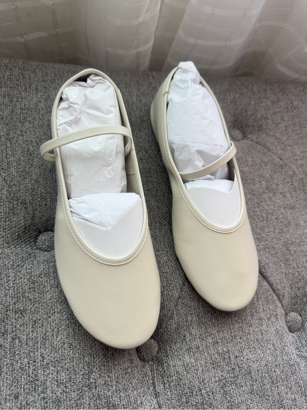 TKEES Cream Mary Jane Ballet Flats